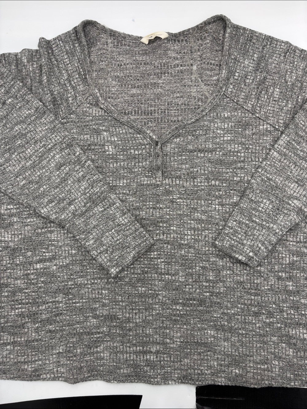 Lucky Brand V-Neck Henley Knit Top